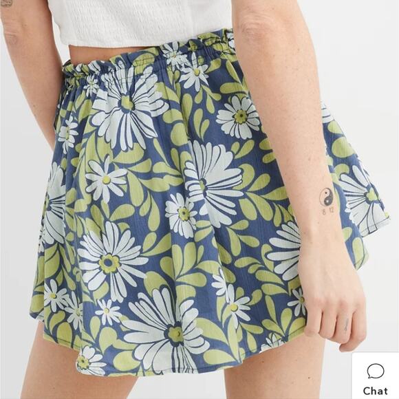 NWT Aerie Side Tie Skirt Size Medium Floral Colorful Summer Beachy Flirty Cute - Picture 3 of 6